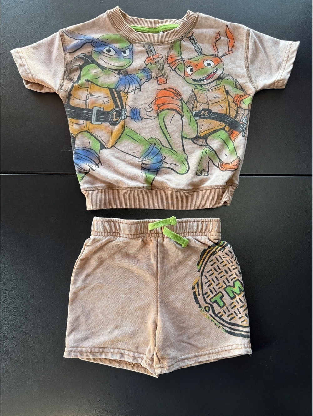 TMNT Mutant Mayhem Boys 3T 2 Piece Shirt Shorts Set Ninja Turtles Nickelodeon